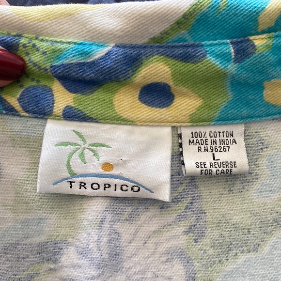 Tropico Large 100% Cotton Adorable Butterfly And Floral Patterned Denim Jacket - Picture 10 of 10